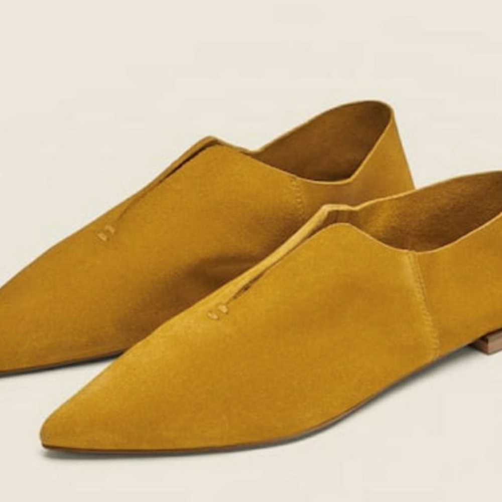 Zara Suede Leather Flats